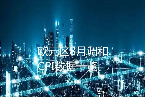 欧元区8月调和CPI数据一览