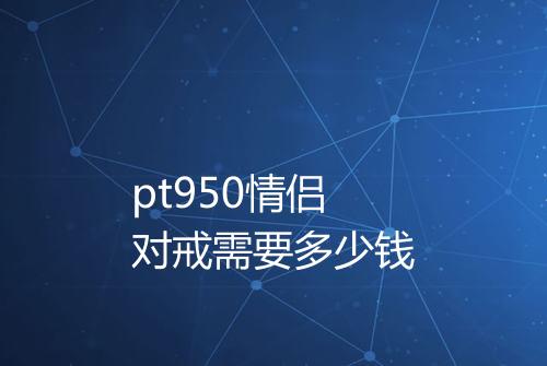 pt950情侣对戒需要多少钱