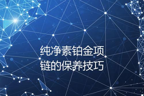 纯净素铂金项链的保养技巧