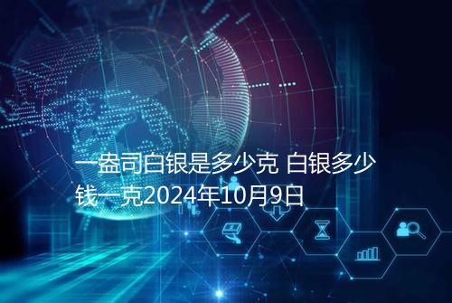 一盎司白银是多少克 白银多少钱一克2024年10月9日