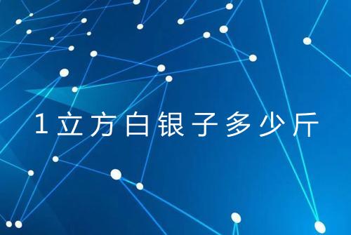 1立方白银子多少斤