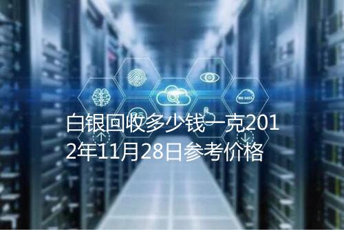 白银回收多少钱一克2012年11月28日参考价格