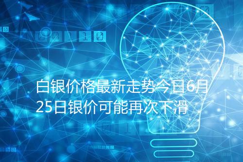 白银价格最新走势今日6月25日银价可能再次下滑