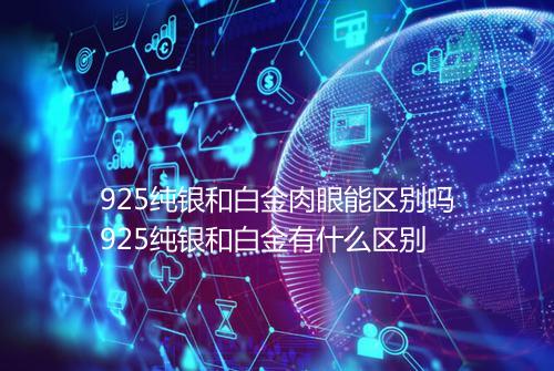 925纯银和白金肉眼能区别吗925纯银和白金有什么区别
