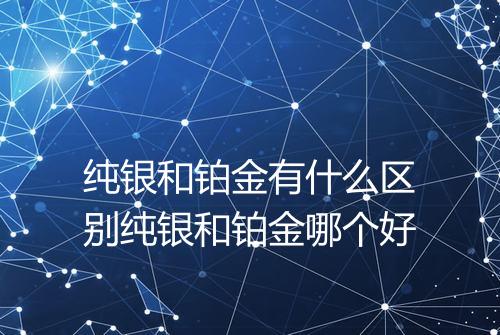 纯银和铂金有什么区别纯银和铂金哪个好