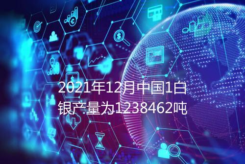 2021年12月中国1白银产量为1238462吨