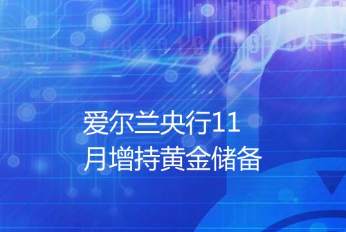 爱尔兰央行11月增持黄金储备