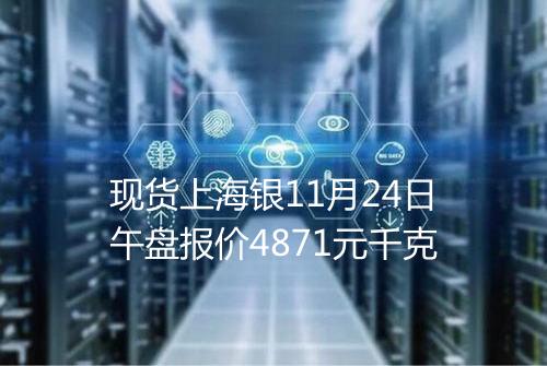 现货上海银11月24日午盘报价4871元千克