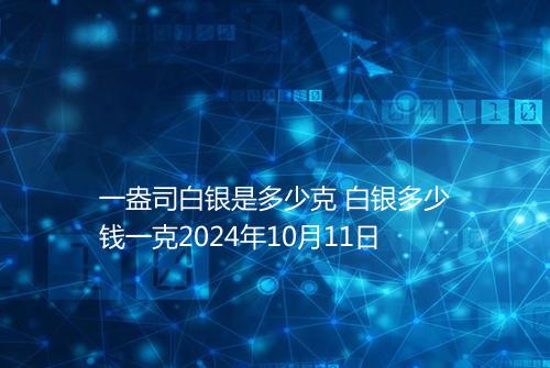 一盎司白银是多少克 白银多少钱一克2024年10月11日