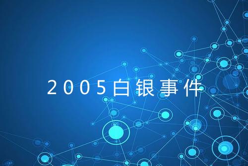 2005白银事件