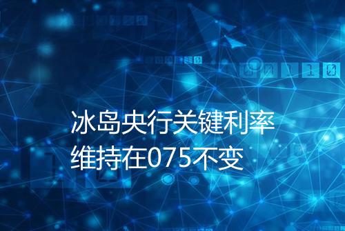 冰岛央行关键利率维持在075不变