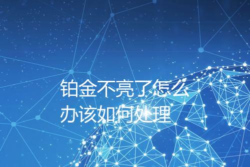 铂金不亮了怎么办该如何处理