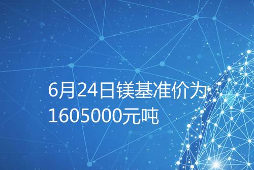 6月24日镁基准价为1605000元吨