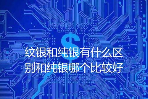 纹银和纯银有什么区别和纯银哪个比较好