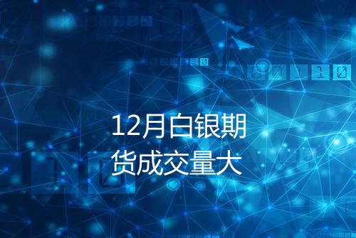 12月白银期货成交量大