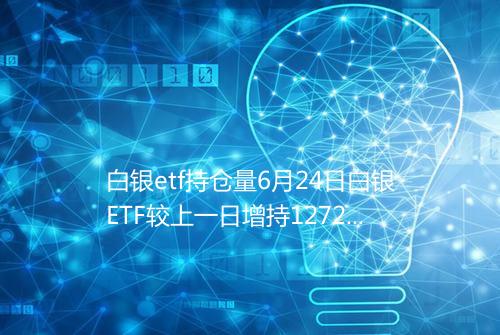 白银etf持仓量6月24日白银ETF较上一日增持12721吨