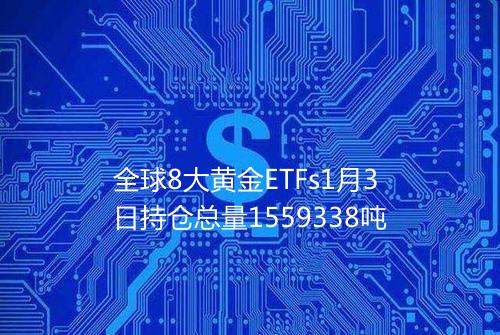 全球8大黄金ETFs1月3日持仓总量1559338吨