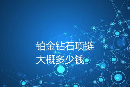 铂金钻石项链大概多少钱