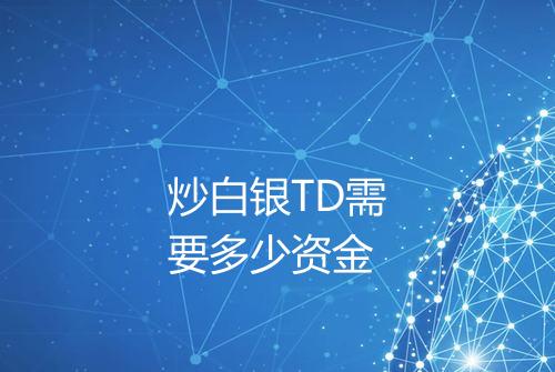 炒白银TD需要多少资金