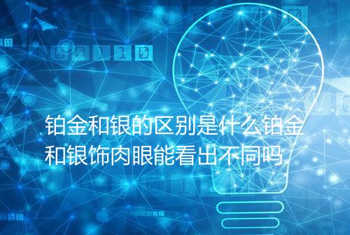 铂金和银的区别是什么铂金和银饰肉眼能看出不同吗