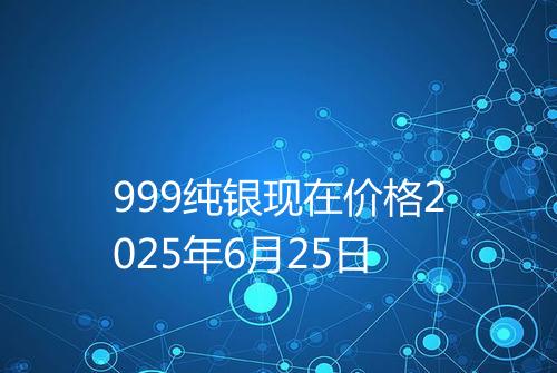 999纯银现在价格2025年6月25日