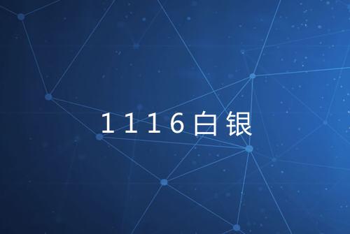 1116白银