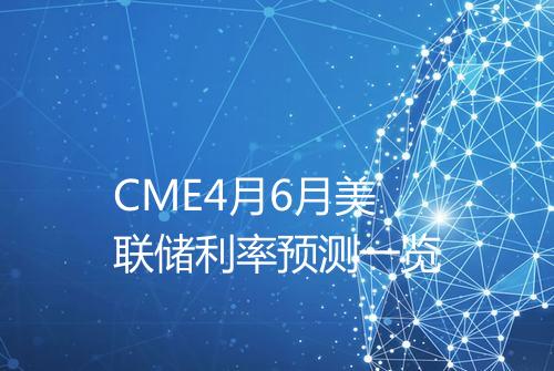 CME4月6月美联储利率预测一览