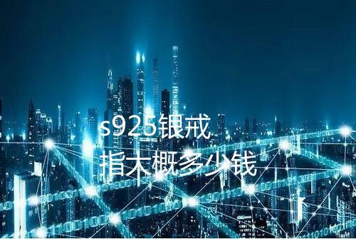 s925银戒指大概多少钱