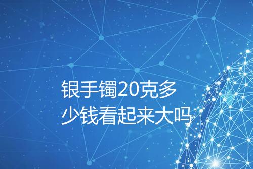 银手镯20克多少钱看起来大吗