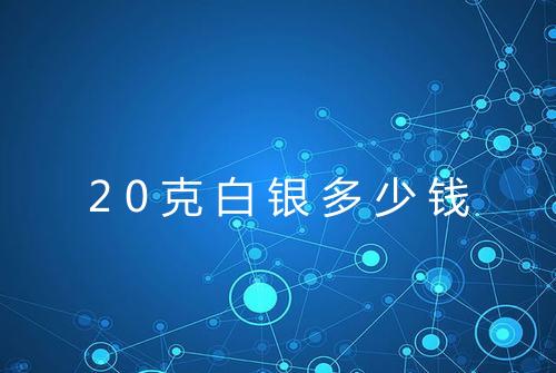 20克白银多少钱