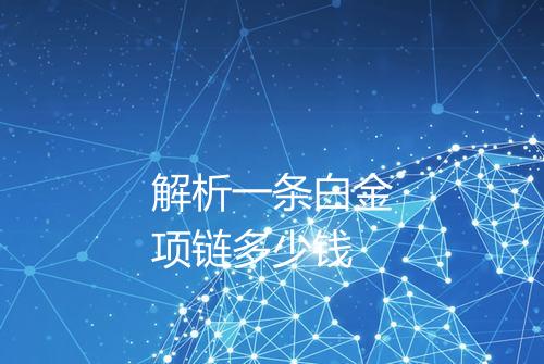 解析一条白金项链多少钱