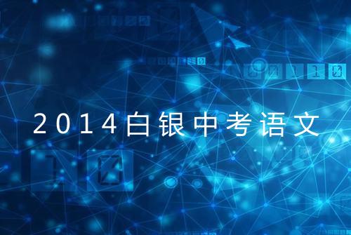 2014白银中考语文