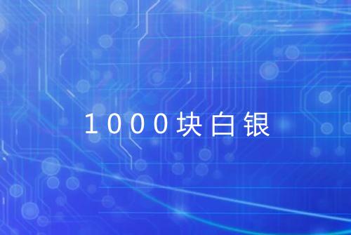 1000块白银