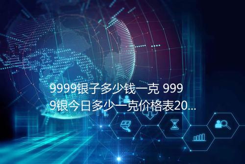 9999银子多少钱一克 9999银今日多少一克价格表2025年