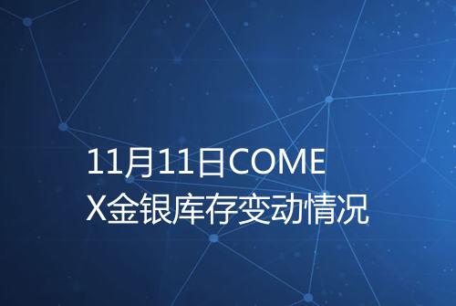 11月11日COMEX金银库存变动情况