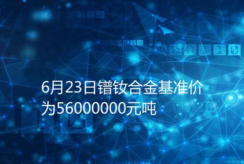 6月23日镨钕合金基准价为56000000元吨