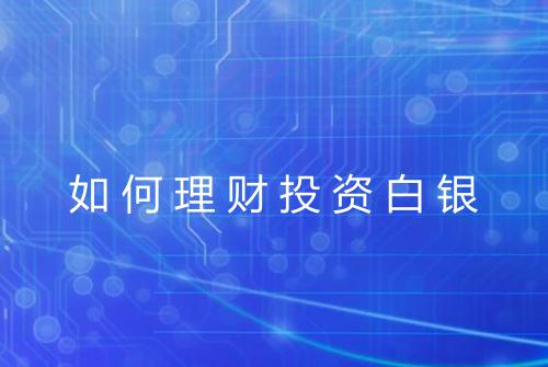 如何理财投资白银