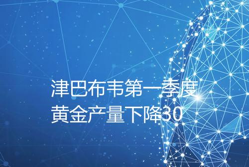 津巴布韦第一季度黄金产量下降30