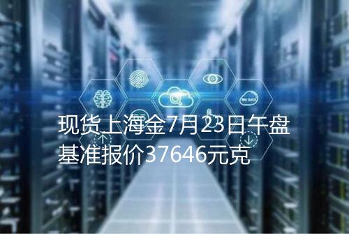 现货上海金7月23日午盘基准报价37646元克