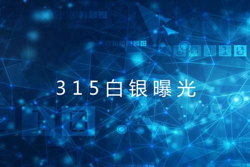 315白银曝光