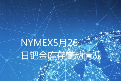 NYMEX5月26日钯金库存变动情况