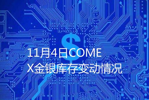 11月4日COMEX金银库存变动情况