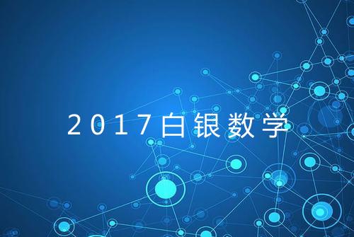 2017白银数学
