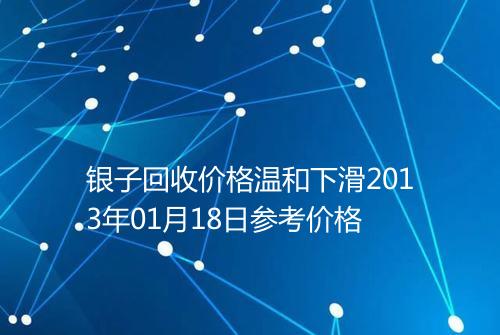 银子回收价格温和下滑2013年01月18日参考价格