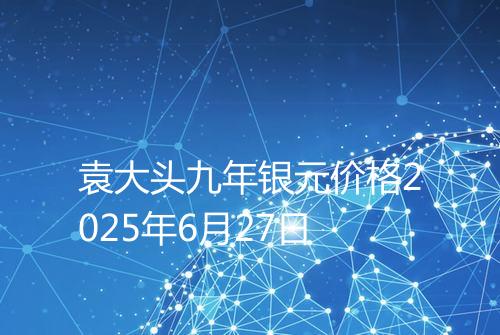袁大头九年银元价格2025年6月27日