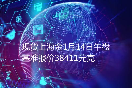 现货上海金1月14日午盘基准报价38411元克