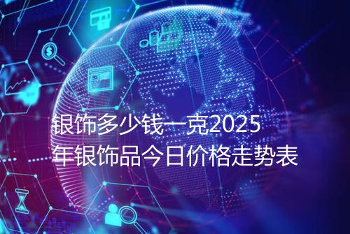 银饰多少钱一克2025年银饰品今日价格走势表