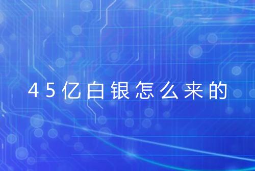 45亿白银怎么来的