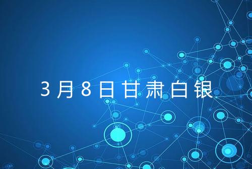 3月8日甘肃白银