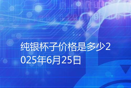纯银杯子价格是多少2025年6月25日
